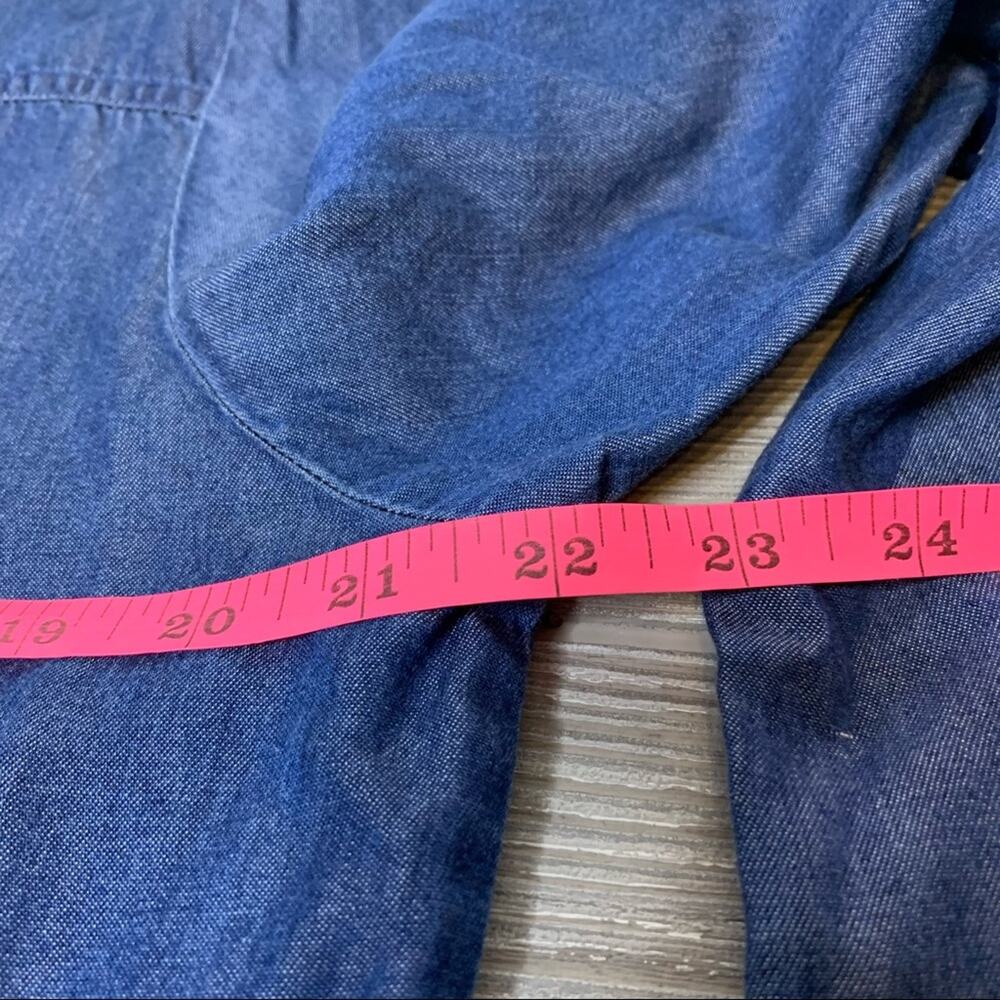 Nwot Pendleton Round Up Let Er Buck Chambray Top - image 5
